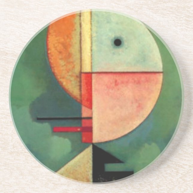 Dessous De Verre En Grès Kandinsky peinture Abstraite ascendante (Devant)