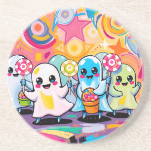 Dessous De Verre En Grès Kawaii Candy Parade Carton coloré mignon