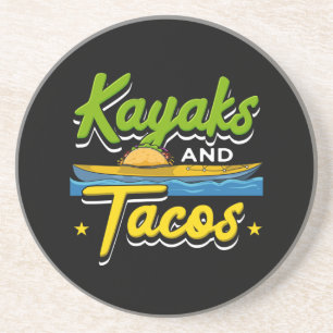 Dessous De Verre En Grès Kayak - Kayaks et Tacos Funny Kayak