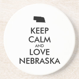Dessous De Verre En Grès KEEP CALM et LOVE NEBRASKA