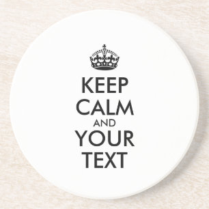 Dessous De Verre En Grès KEEP CALM personnalisé et votre texte