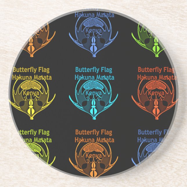 Dessous De Verre En Grès Kenya Hakuna Matata (Devant)