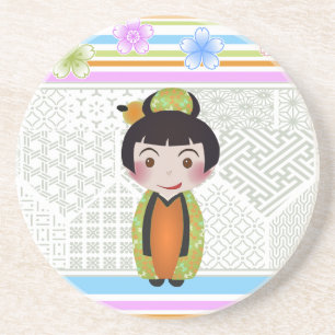 Dessous De Verre En Grès kokeshi noshi