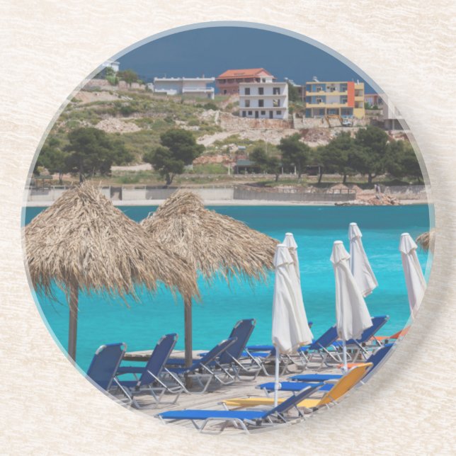 Dessous De Verre En Grès Ksamil, bord de mer (Devant)