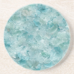 Dessous De Verre En Grès La beauté de l'océan. Aqua Crystal.