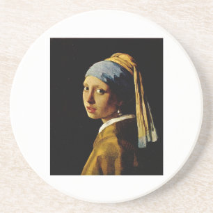 Dessous De Verre En Grès La fille avec un Turban / la fille avec l'oreille