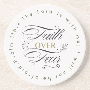 Dessous De Verre En Grès La foi sur la peur Bible Verse Motivation