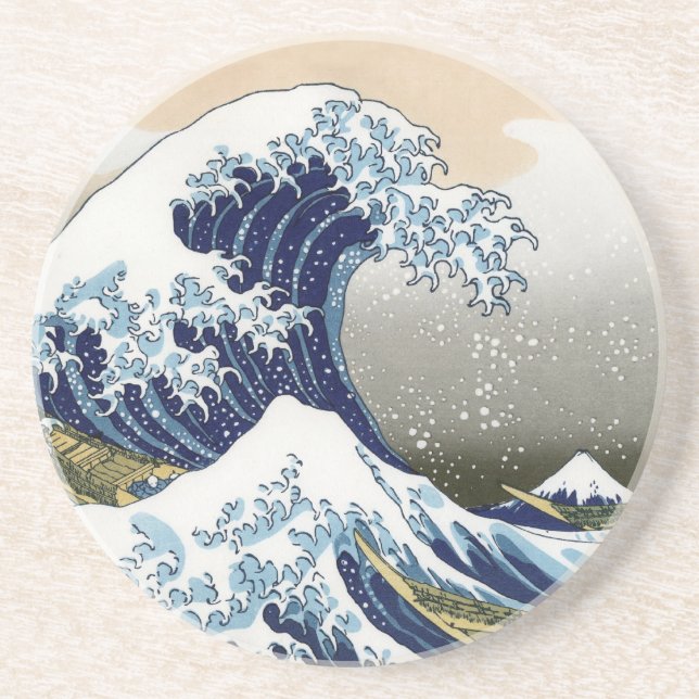 Dessous De Verre En Grès La Grande Vague Au Large De Kanagawa (Devant)