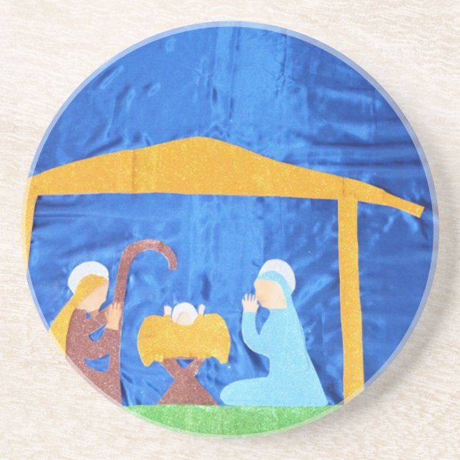 Dessous De Verre En Grès La Nativité (Devant)