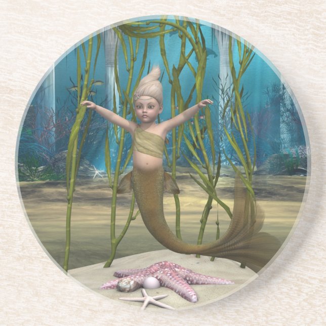 Dessous De Verre En Grès La Petite Sirène (Devant)
