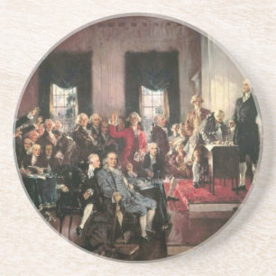 Dessous De Verre En Grès La signature de la constitution
