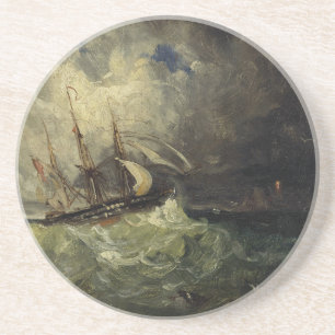 Dessous De Verre En Grès La Tempête - Félix Ziem