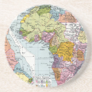 DESSOUS DE VERRE EN GRÈS L'AFRIQUE DIVISÉE, 1914