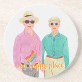 Dessous De Verre En Grès L'amour est la fierté de l'amour Saint-Valentin