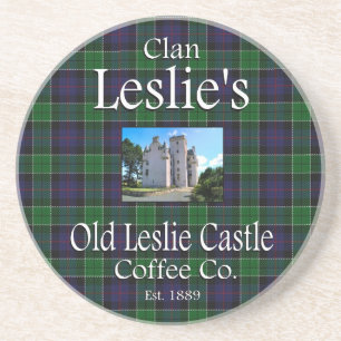 Dessous De Verre En Grès L'ancienne Leslie Castle Coffee Co de Clan Leslie.
