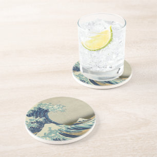 Dessous De Verre En Grès L'art japonais vintage, la grande vague de Hokusai