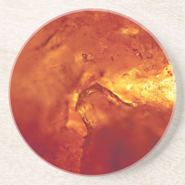 Dessous De Verre En Grès Lave chaude rouge bouillonnante (Devant)