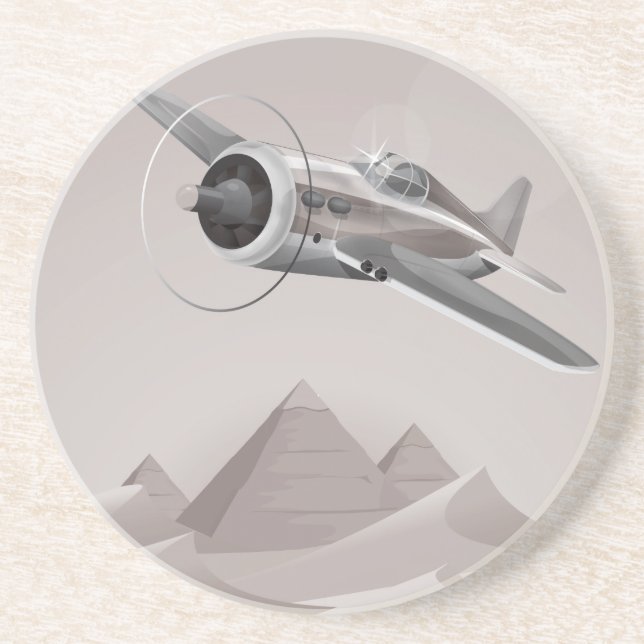 Dessous De Verre En Grès L'aventure égyptienne (Devant)