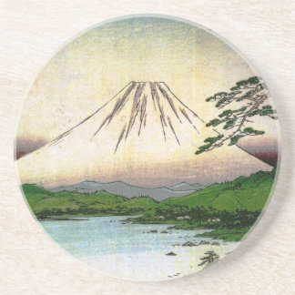 Dessous De Verre En Grès Le beau mont Fuji au Japon, circa des 1800s