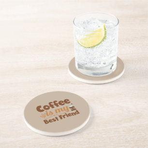 Dessous De Verre En Grès Le café est mon meilleur ami
