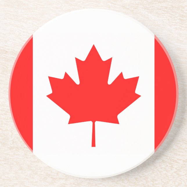 Dessous De Verre En Grès Le Canada - drapeau canadien (Devant)