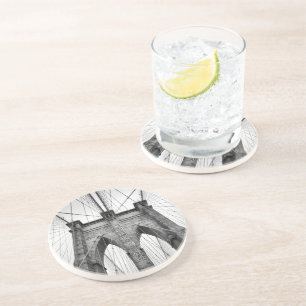 Dessous De Verre En Grès Le célèbre pont Brooklyn de New York