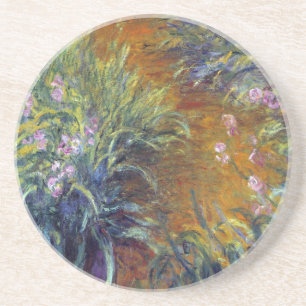 Dessous De Verre En Grès Le chemin à travers les iris par Claude Monet