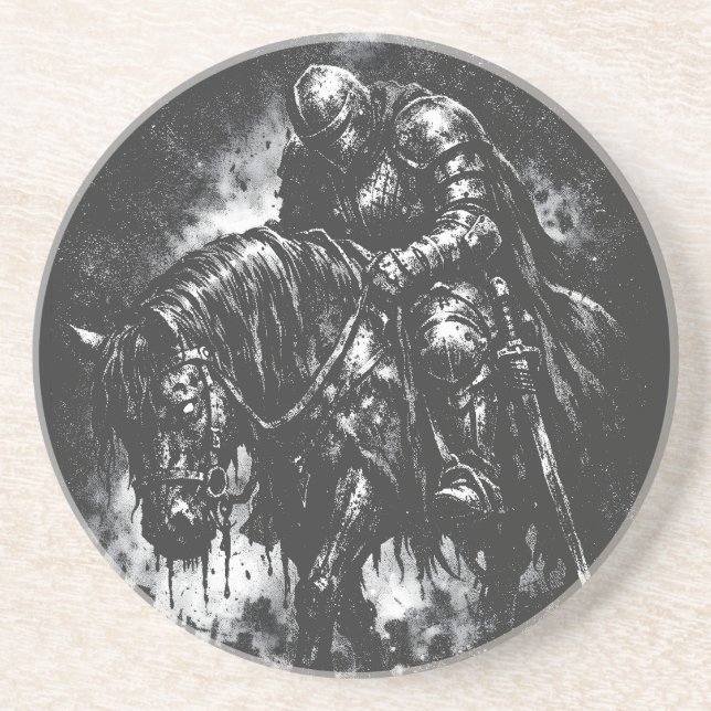 Dessous De Verre En Grès Le Chevalier Déchu par BurnsInHell (Devant)
