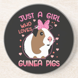Dessous De Verre En Grès Le Cochon de Guinée, juste une fille qui aime les 