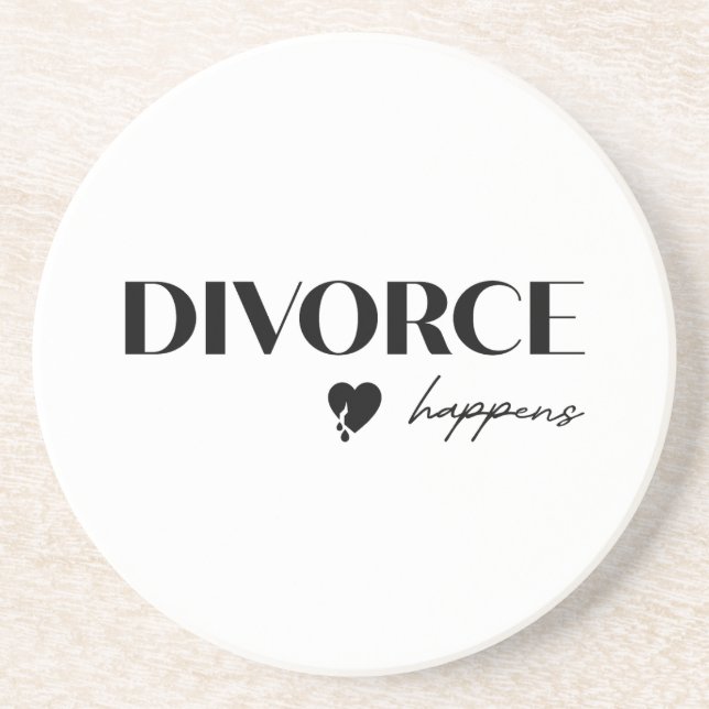 Dessous De Verre En Grès Le divorce arrive (Devant)