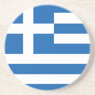 Dessous De Verre En Grès Le drapeau de la Grèce
