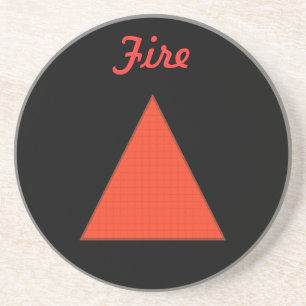 Dessous De Verre En Grès Le feu