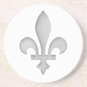 Dessous De Verre En Grès Le motif Fleur-De-lys floral romantique boit des