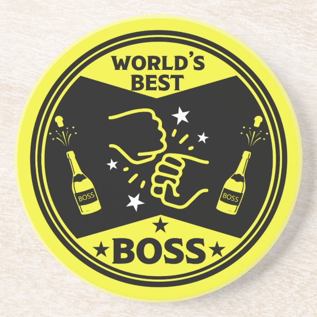 Dessous De Verre En Grès Le plus grand patron du monde (Devant)