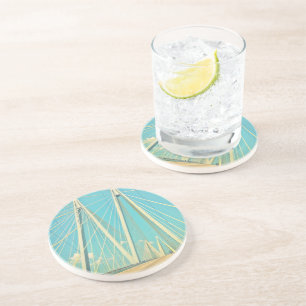 Dessous De Verre En Grès Le pont de Fred Hartman