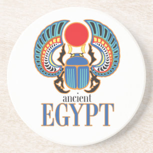 Dessous De Verre En Grès Le scarabée égyptien. Égypte antique