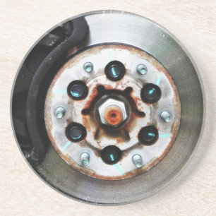 Dessous De Verre En Grès Le travail de frein - freins à disque pour le