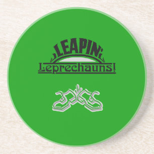 Dessous De Verre En Grès Leapin' Leprechauns & Irish Dancing Chaussures Des
