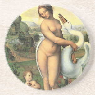 Dessous De Verre En Grès Leda et le cygne par Leonardo da Vinci
