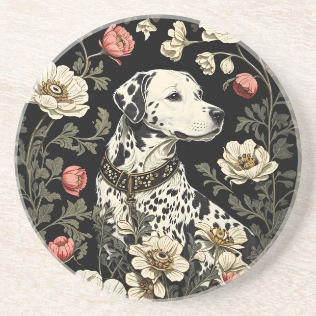 Dessous De Verre En Grès L'élégante Dalmatie William Morris Inspiré (Devant)