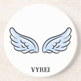 Dessous De Verre En Grès Les ailes du petit ange mignon