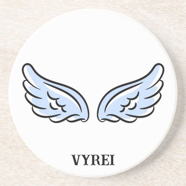 Dessous De Verre En Grès Les ailes du petit ange mignon (Devant)