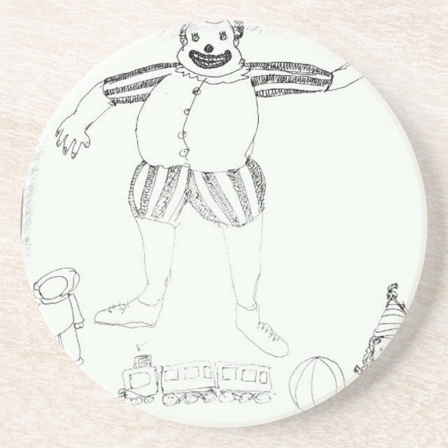 Dessous De Verre En Grès Les clowns sont autour (Devant)