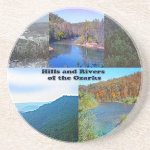 Dessous De Verre En Grès Les collines et les rivières des Ozarks