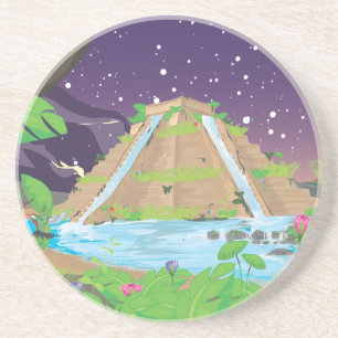 Dessous De Verre En Grès Les jardins suspendus de Babylone