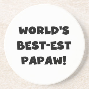 Dessous De Verre En Grès Les meilleurs cadeaux Papaw du monde de Black Text