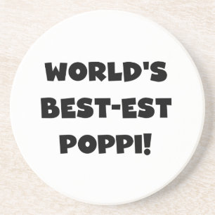Dessous De Verre En Grès Les meilleurs cadeaux Poppi Black Text du monde