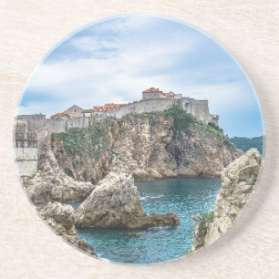 Dessous De Verre En Grès Les murs de Dubrovnik vue mer