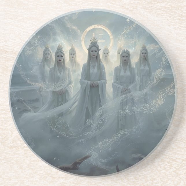 Dessous De Verre En Grès Les Sept Reines de la Brume (Devant)