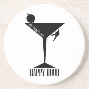 Dessous De Verre En Grès L'Escalade Est Mon Heureuse Heure